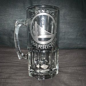 🏀 Etched  glass beer mug or wine ;)